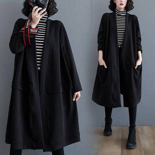 2025 New Autumn Clothing, Elegant Large Size Slimming Look Windbreaker for Women, Mid-Length, Large Size, Loose for Fat mm
