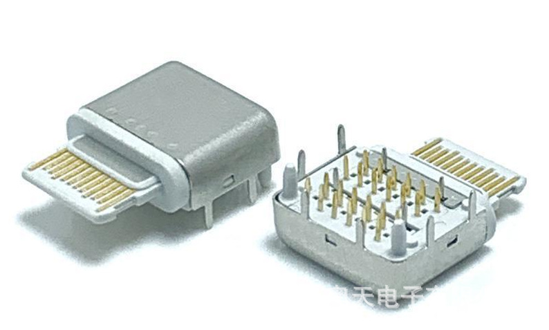 TYPE-C 24Pin焊盘PD快充超薄仿原富士康苹果款 USB3.1母座连接器