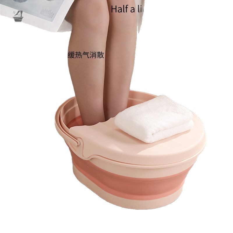bañera de pies doméstica lavabos de pies plegables portátiles con cubierta lavabos de pies de masaje de salud bañera de pies dormitorio de estudiantes buenos artículos