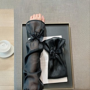 New Bow Loose Korean Style Sun Protection Sleeves for Women Summer Driving Mesh School Spinning Anti-Uv Fashion Ice Sleeves