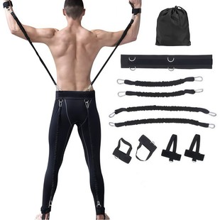 Cross-Border Bounce Trainer Fitness Resistance Band Boxing Set Latex Tension Rope Leg and Waist Trainer Set