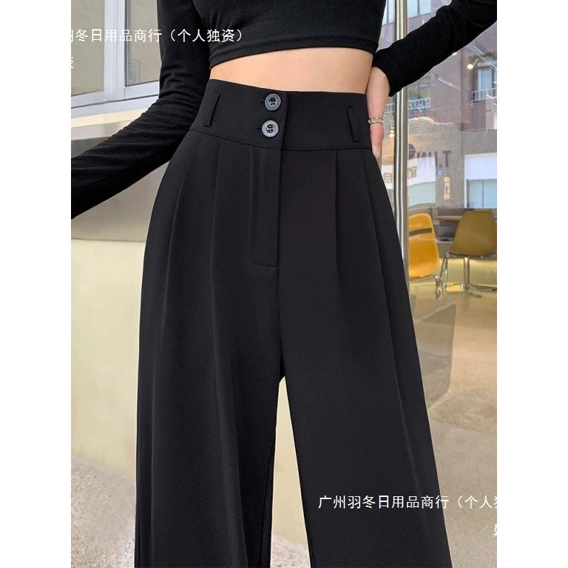 Женский костюм весна-осень 2025: новая модель, с завышенной талией, драпированный, свободный, приталенный, черный, в европейском и американском стиле