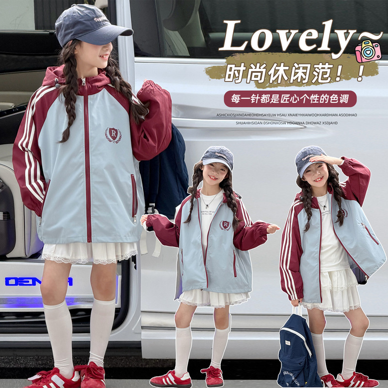 Girls' Autumn Trench Coat 2026 New Style Children's Spring and Autumn Fashionable Jacket for Older Girls Girls' Autumn Trench Coat 2026 New Style Children's Spring and Autumn Fashionable Jacket for Older Girls