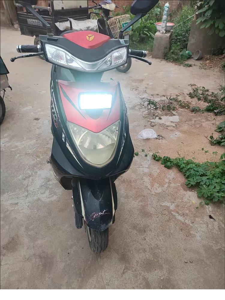 Motorcycle LED headlight, ultra-bright, 48v60v72v, modified front light for three-wheeled electric vehicles, no wiring required