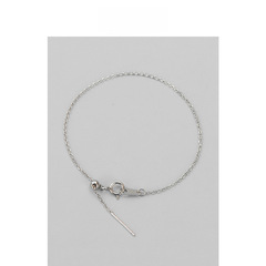 S925 silver jewelry small hole can be strung beads adjustable chain bracelet ankle chain accessories material DIY handmade cross chain