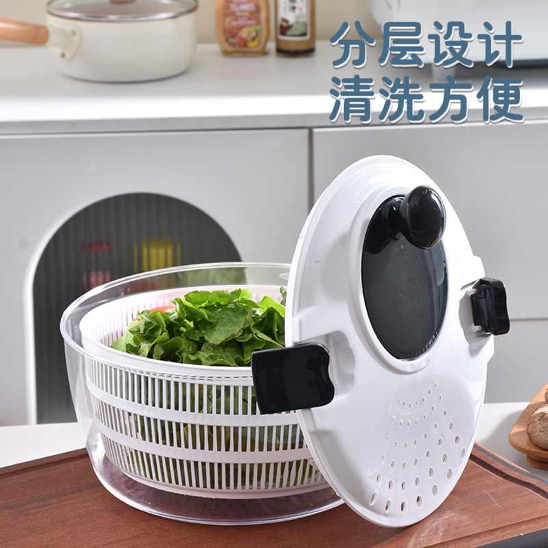 deshidratador de verduras de mano multifuncional comida de fitness ensalada de verduras secadora almacenamiento estratificado cesto de filtrado de drenaje