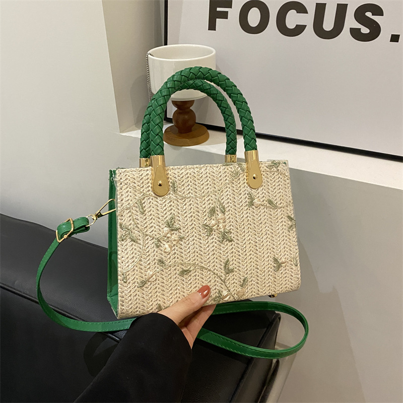 Bolsos de paja para mujer 2024 nuevo bolso tejido junto al mar