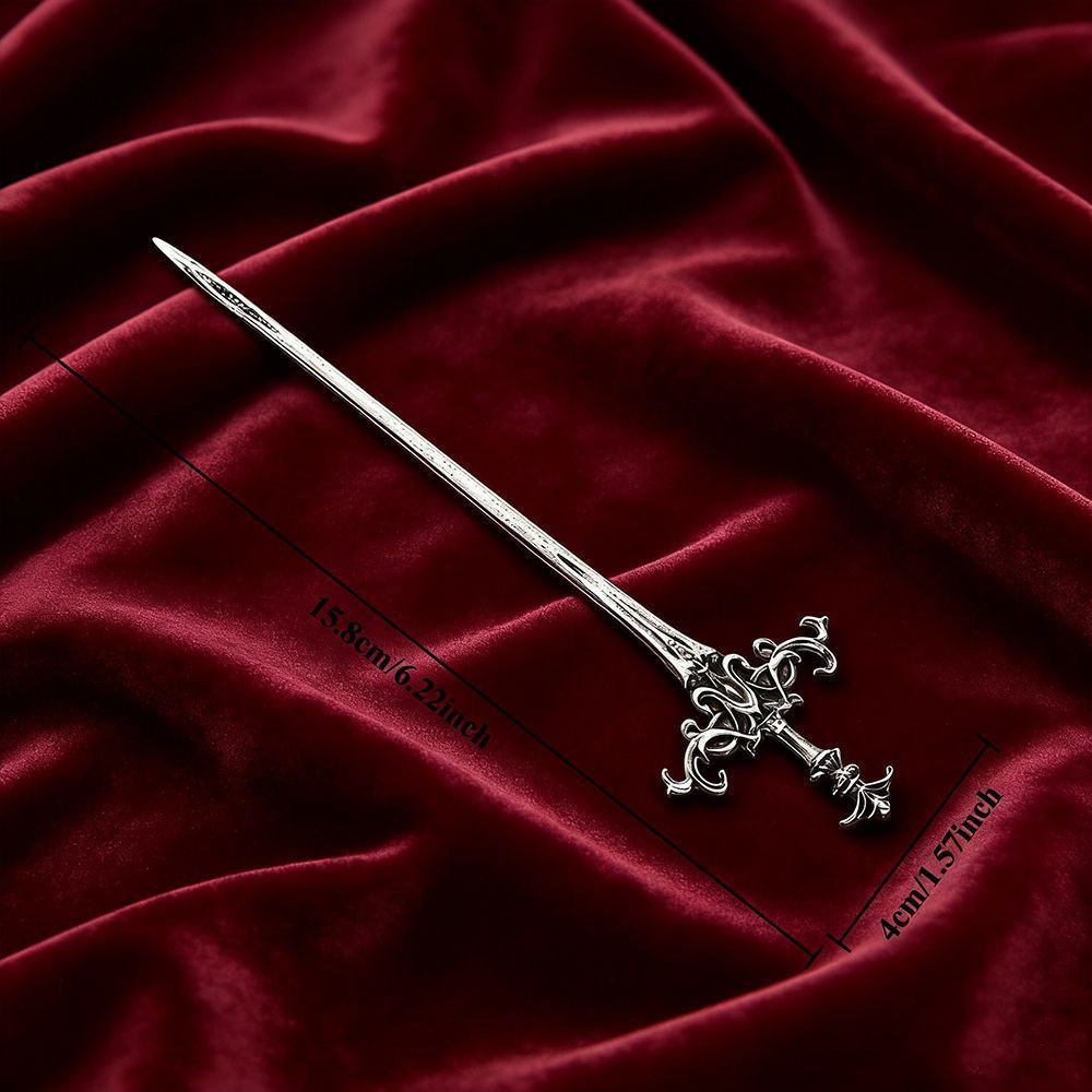 Chinese-style modern minimalist sword hairpin, high-end Hanfu updo design hairpin, ancient-style metal personalized hair accessory