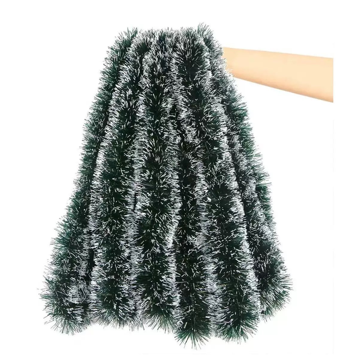 9cm 2 m encrypted Christmas color strip decorative wool strip flower ribbon dark green white edge green edge factory outlet