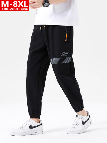 Sports men's summer trend breathable thin silk casual trousers for…