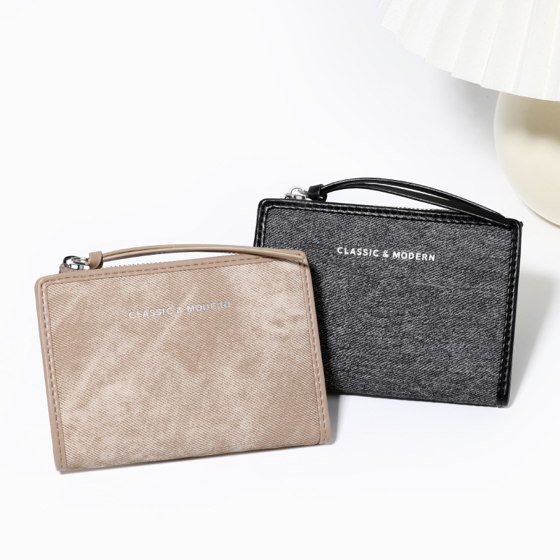 New Style Anti-Roll Edge Short Wallet for Women, Ins-Style, High-End, Simple Card Holder, Id Holder, Cross-Border Wholesale Purse New Style Anti-Roll Edge Short Wallet for Women, Ins-Style, High-End, Simple Card Holder, Id Holder, Cross-Border Wholesale Purse