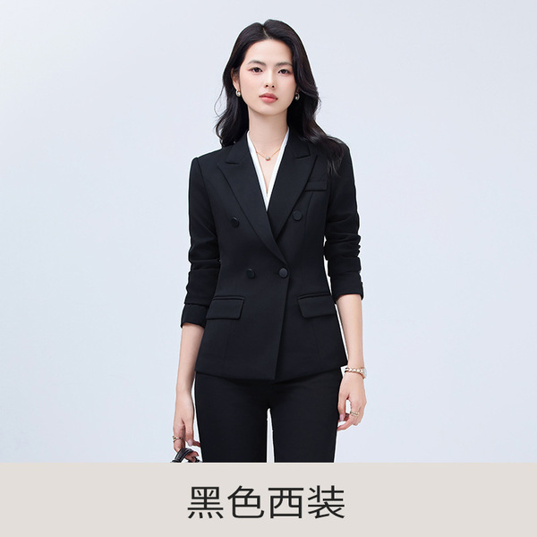 navy blue Suit suit Women's 2025 New Spring and Autumn Professional Dress Temperament Interview Work Clothes Professional suit
