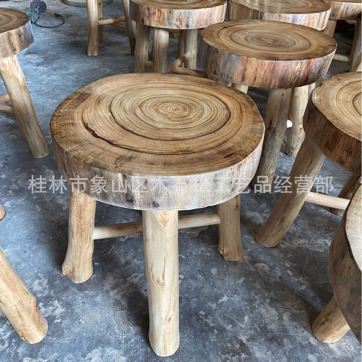 实木四脚凳子家用实木小凳创意结实矮凳田园换鞋凳吧台凳纯天然原