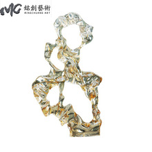 客厅电视机柜两侧摆件居家玄关简约轻奢装饰品艺术抽象太湖石雕塑