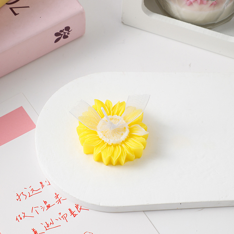 ins小雏菊花朵造型香薰蜡烛diy拍摄道具洋甘菊蜡烛情人节礼品|undefined