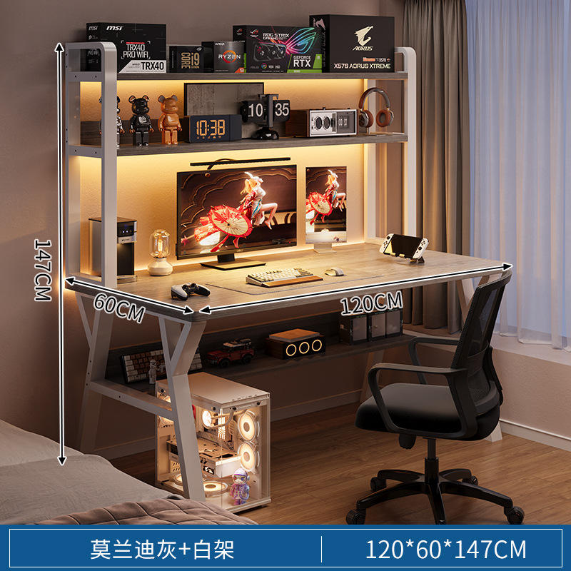 Escritorio de tablero de agujero, estantería, escritorio integrado, escritorio para el dormitorio del hogar del estudiante, escritorio para computadora, escritorio para oficina, escritorio para deportes electrónicos