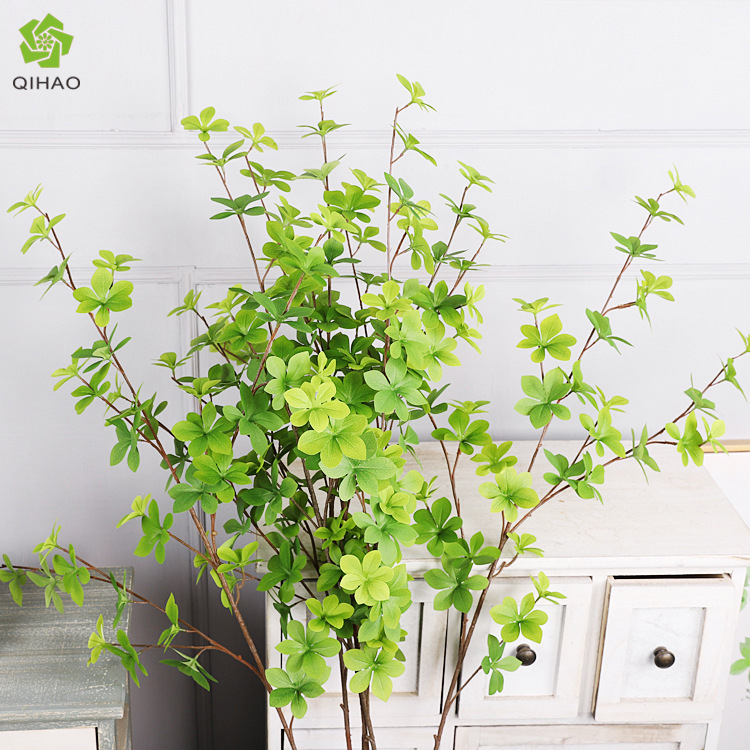 Al aire libre de estilo japonés multi-hoja de simulación de hoja de campana decoración de interiores estilo ins hoja de siete estrellas falsa planta de simulación de planta verde