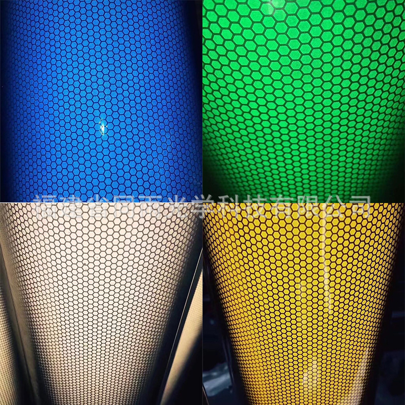 国产棱镜1300petⅢ类反光膜 高强级蜂窝状可雕刻喷绘新三类反光膜