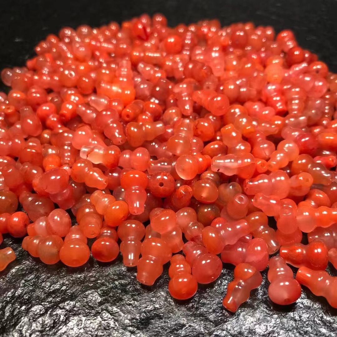 天然南红玛瑙川料联合料葫芦色彩红润干净高品质南红葫芦小配饰