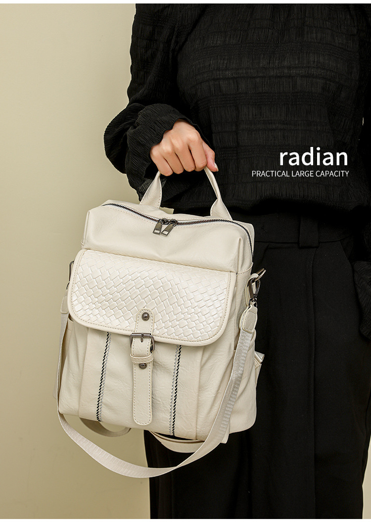 New Large Capacity Women's Backpack Soft Leather Multi Purpose Travel Backpack Single Shoulder Bag Women's Bag Student Backpack_voghion.com