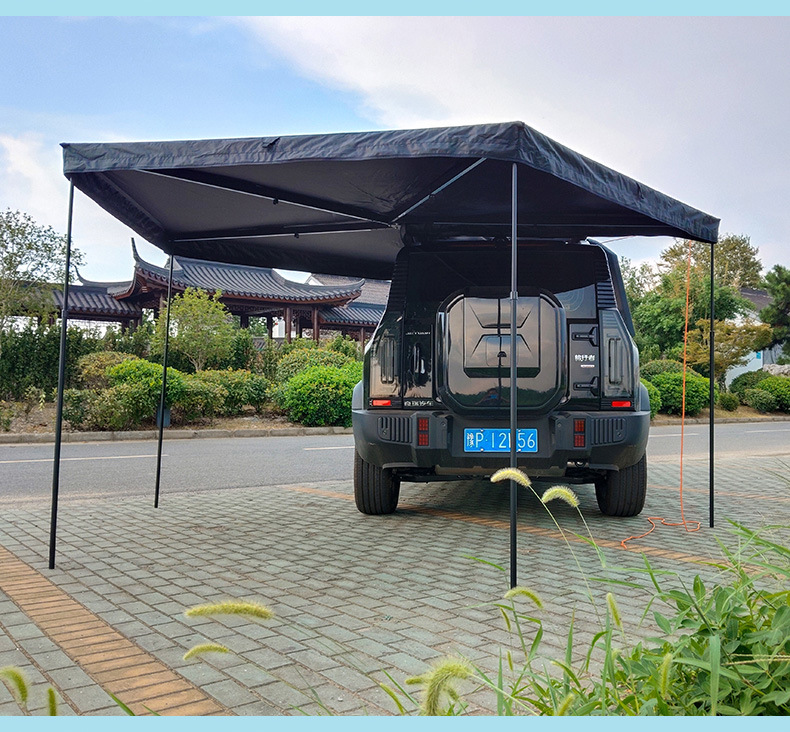 270 ° Fan-Shaped Canopy Factory Direct Supply Suv Car Side Aluminum Alloy Oxford Cloth Camping Tent Mobile Sunshade