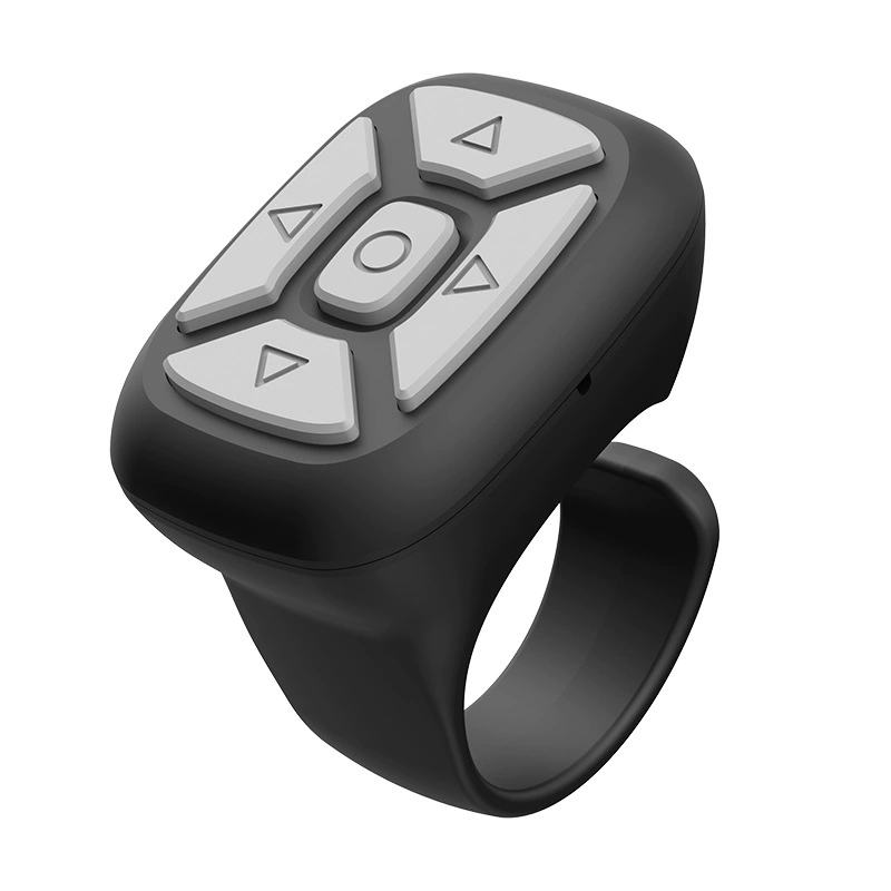 Ring, rechargeable remote control for charger, mobile phone
