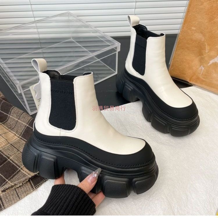 外贸出口澳洲大牌原单撤柜真皮马丁靴女加绒冬季棉靴松糕底超轻靴