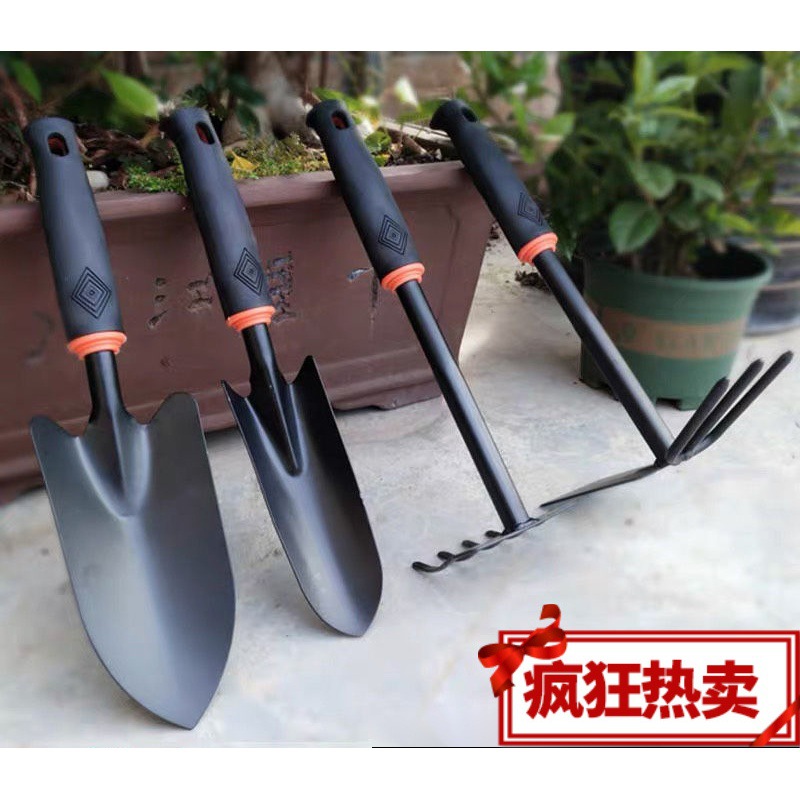 铁锹锄头种菜工具园艺挖土两用赶海种菜锄草全钢加厚家用小锄头