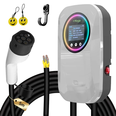 European Standard Type2 Ac Pole Krypton 001 Geometry a Household Charging Pile Ac 380V/22Kw Three-Phase Electricity (Elektrikli avtomobil şarj stansiyaları) - european-standard-three-phase-32a-reservation-current-adjustment-card-swiping-automatic-stop-when-full-5m
