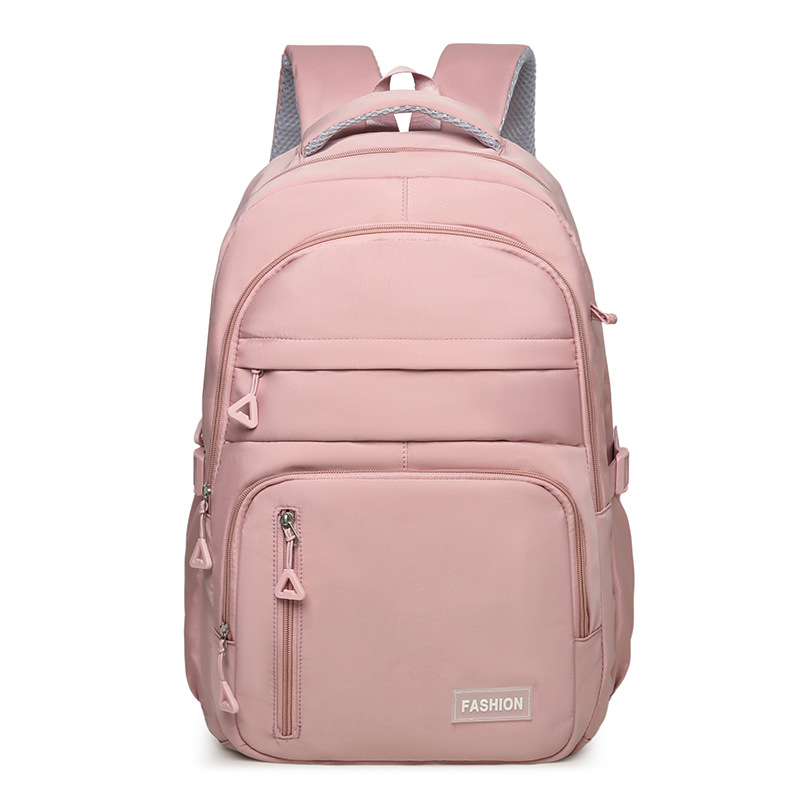 Fashionable and Simple Large-Capacity Backpack for Middle School Students, Solid Color Stylish School Bag for Men and Women, Casual Lightweight Travel Bag