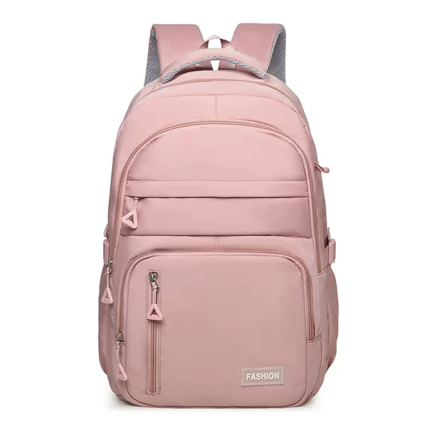 Fashionable and Simple Large-Capacity Backpack for Middle School Students, Solid Color Stylish School Bag for Men and Women, Casual Lightweight Travel Bag