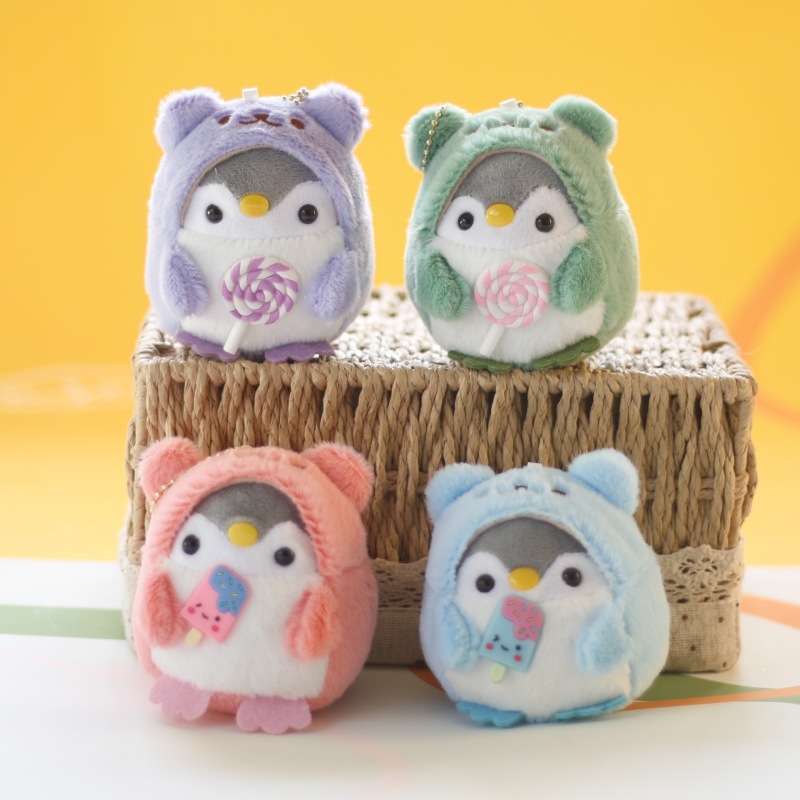 Cute Internet Popular Candy Penguin Pendant Plush Toy Doll Doll Machine Doll Cartoon Bag Pendant Keychain
