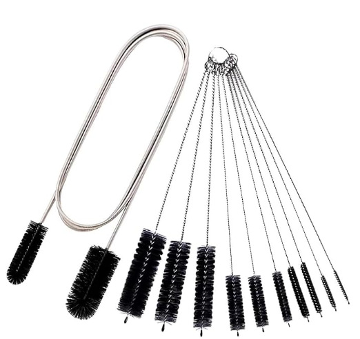 Cepillo de Limpieza Doble Cabeza de Acero Inoxidable y Nylon para Tuberías de Acuario image 10