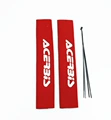 Red with white text velcro pair with zip ties