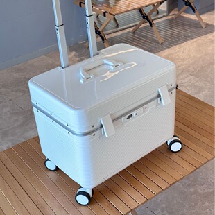 Upper Flip Photography Aluminum Frame Trolley Case Universal Wheel Beauty Instrument Suitcase 20 Small Captain Case for Men and Women 23inch