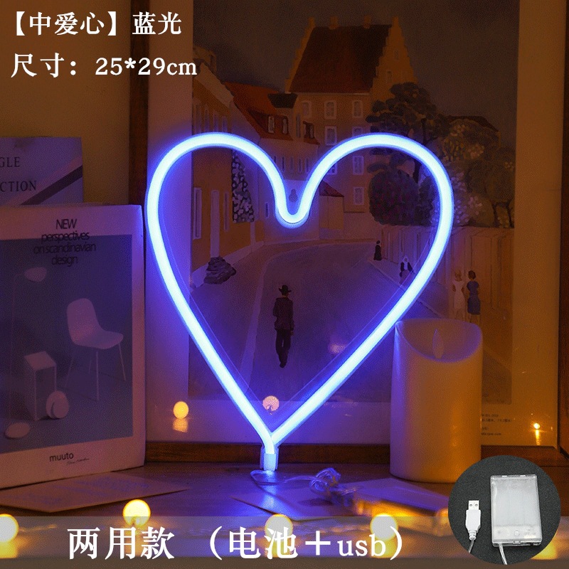 Transfronterizo ins Nueva Santa propuesta confesión luz de neón luz LED luz de modelado decoración del dormitorio Internet celebridad luz decorativa de la noche