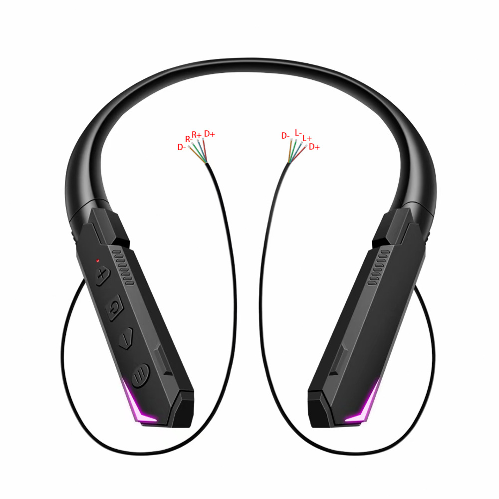 DIY-EQ-Einstellung mit Atemlicht TF-Kartenpuffer hängender Nacken Bluetooth drahtloser Stereo-Kopfhörer Zubehör Halbfertigprodukt