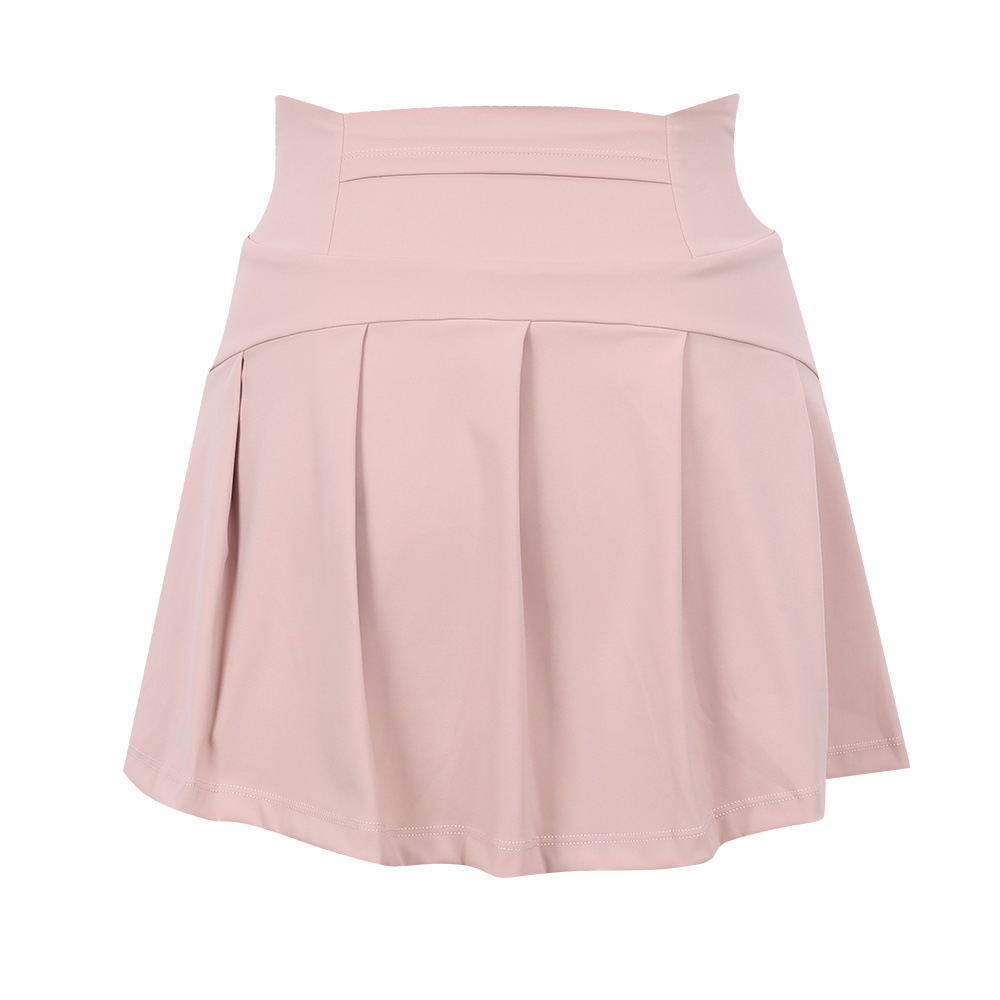 Falda de tenis de nailon estilo Lulu, de alta elasticidad, de seda helada, fina, transpirable, antiexposición, para yoga y deportes, para mujer.