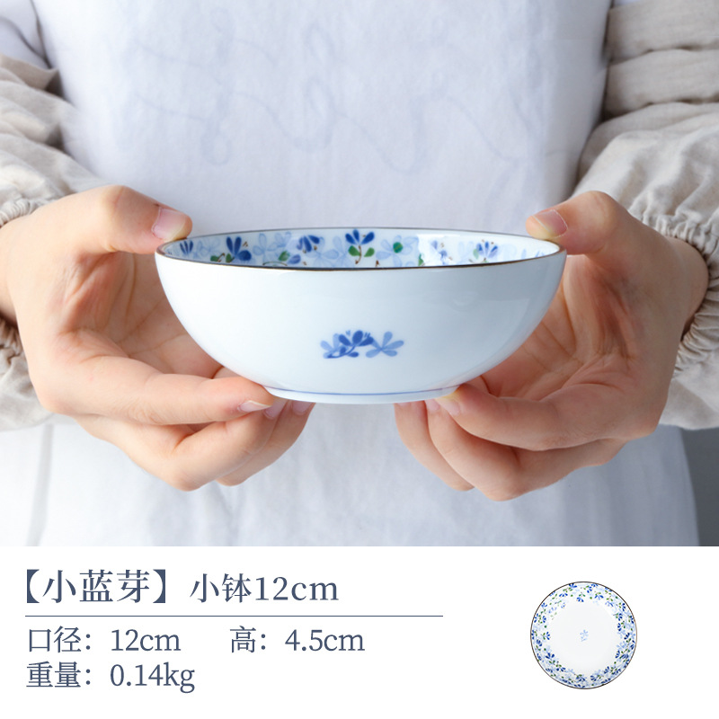 작은 파란색 버드 그릇 12cm