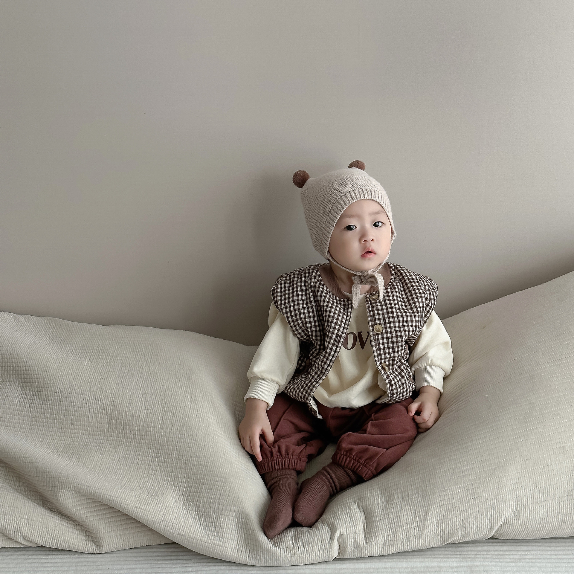 Bebé ropa de bebé ropa de otoño 2023 otoño nuevo estilo coreano ropa de los niños bebé Chaleco de algodón abrigo