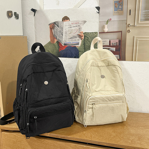Japanese-style dual-shoulder bag for women, 2025 new model, fashionable and simple, large capacity computer travel bag, casual men's and university student backpack