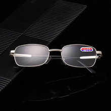 光学玻璃品牌时尚金属全框老花眼镜 防刮擦老人眼镜厂家批发