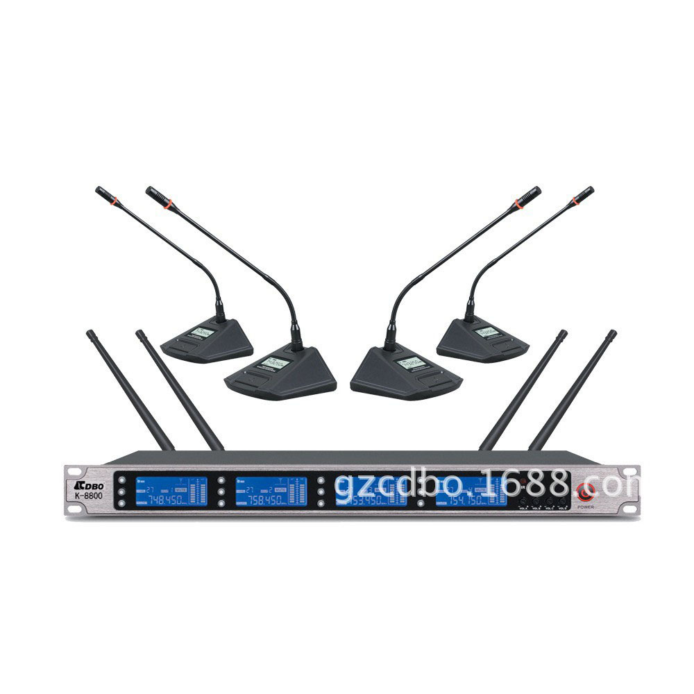 供应CDBO K-8800高频一拖四会议无线咪 一拖四手持无线咪