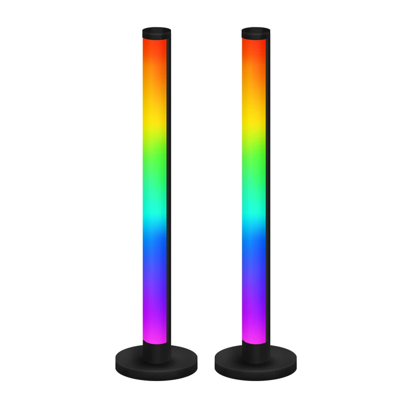 RGB настольный атмосферный светильник, 5Вт, голосовое управление, лампа с музыкой и ритмом, один/два источника 180/360°