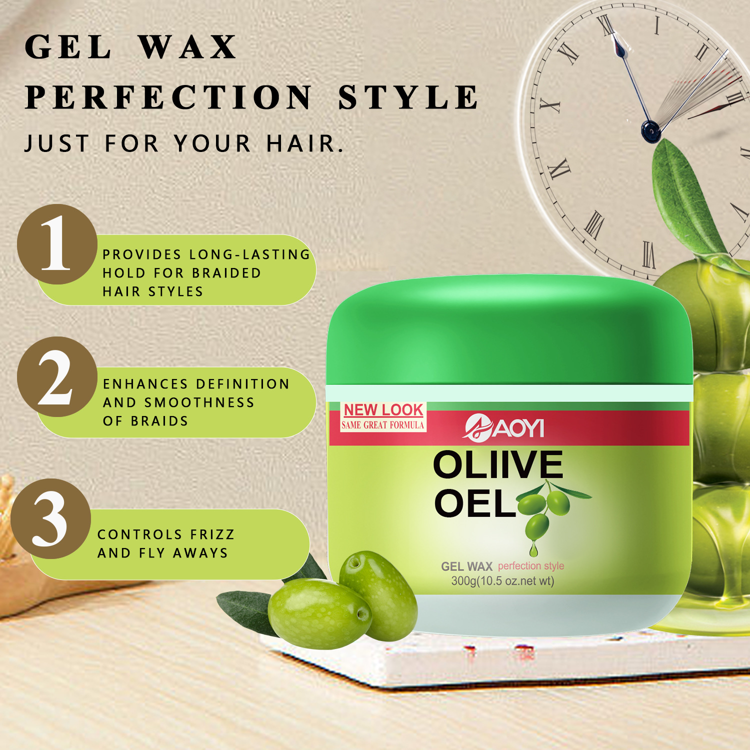 Transfronterizo Ors aceite de oliva para el cabello humectante cortes de pelo especial barro de cabello estilo de cabello permanente cera de cabello suministro directo de fábrica