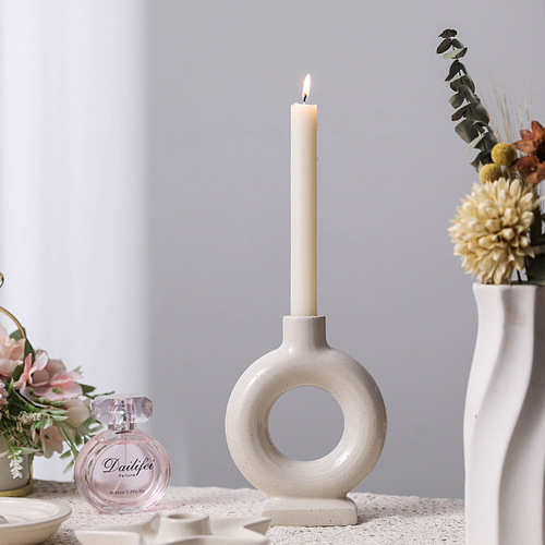 European and American ins style simple and elegant ceramic aromatherapy candle holder photo props home decoration ornaments gifts