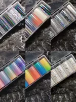 Дизайн ногтей Японский цветок Nail Art Transfer Paper Star Paper Флуоресцентный красочный 6 цветов костюм Аврора Наклейка