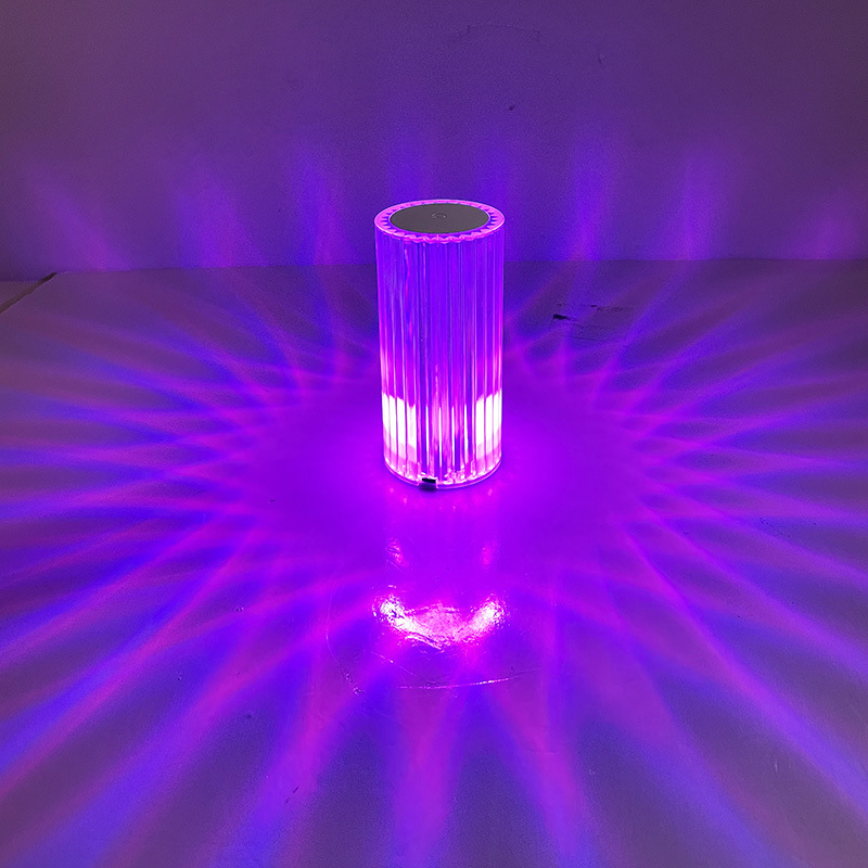 Cristal Rosa lámpara de mesa táctil grande carga control remoto noche Pat luz del faro acrílico al por mayor