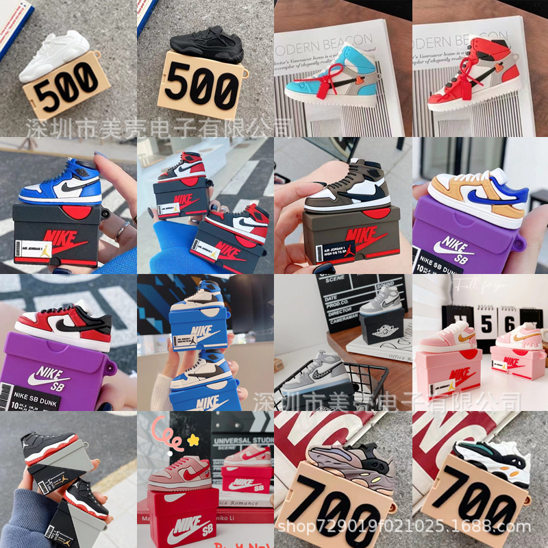 Creative Trendy Brand Shoe Box Shoes Suitable for AirPods 3Rd Generation Apple Wireless Bluetooth Headset Cover 1/2/Pro3 Soft Shell