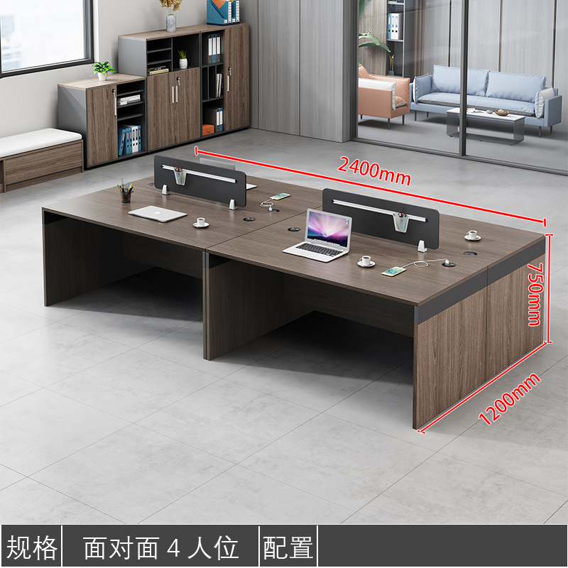 Escritorio de oficina y silla combinación personal doble estación financiera titular de la tarjeta escritorio personal simple mesa de oficina moderna